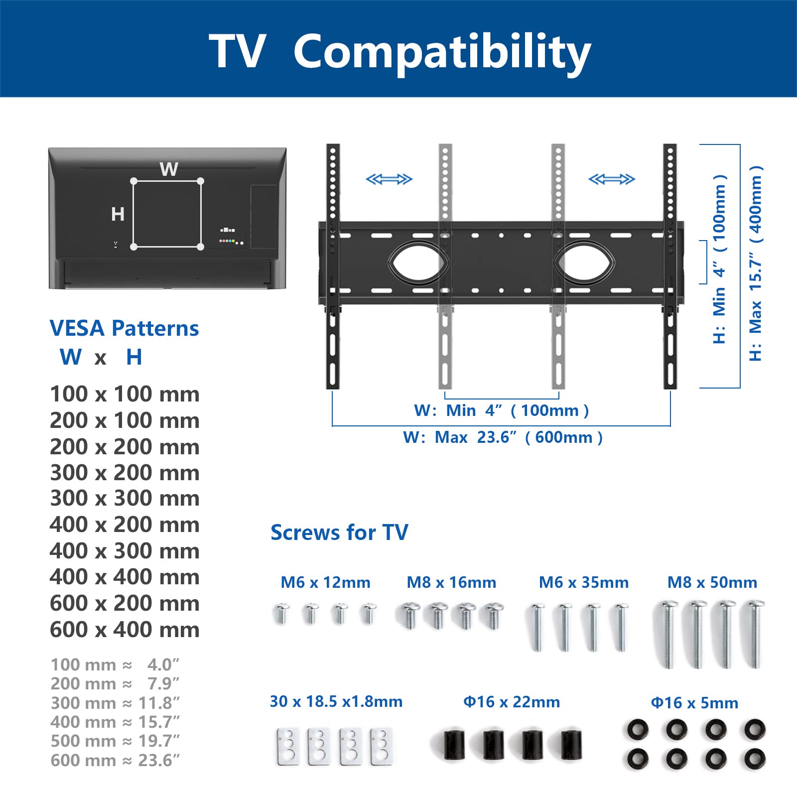 Portable Outdoor Floor TV Stand Movable Monitor Holder for Home Office